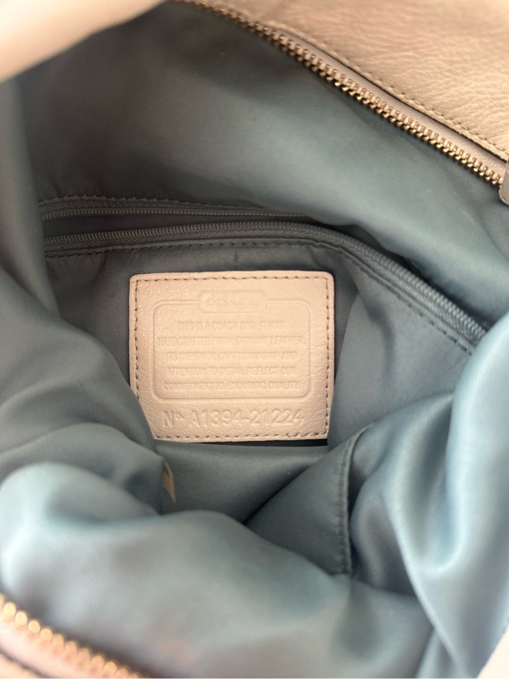 COACH Madison Isabelle Hobo Bag - Cream - Picture 6 of 7